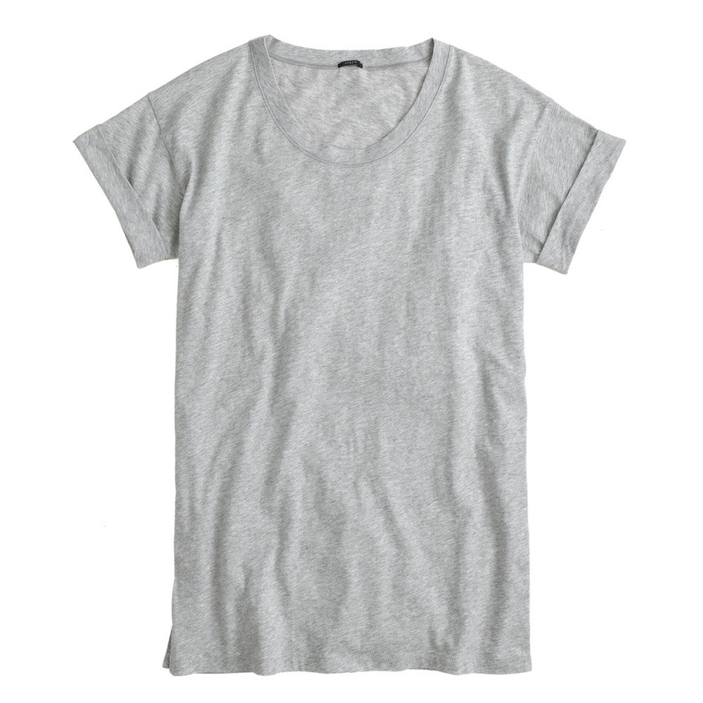J. Crew side-slit tunic heather gray